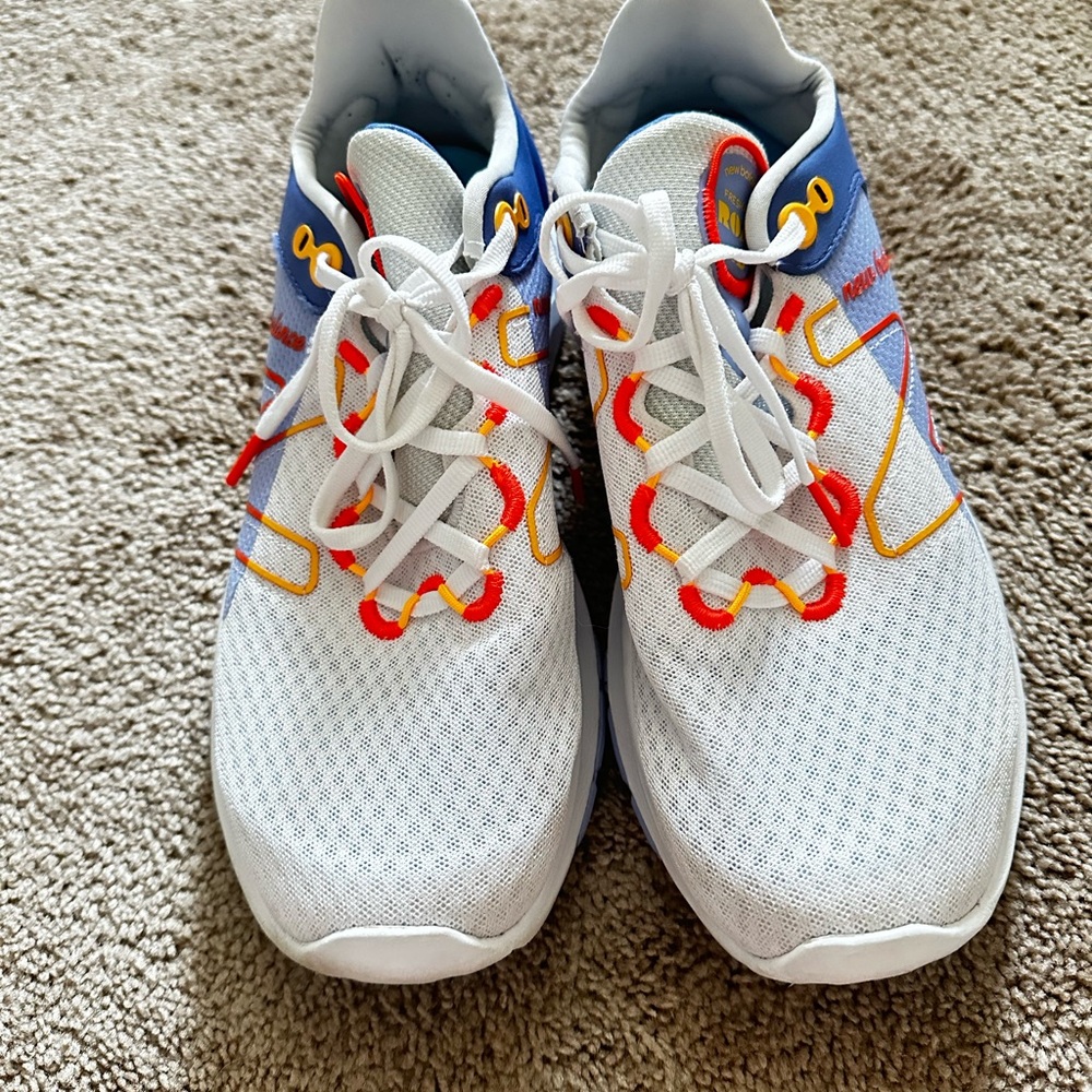 New Balance White and Blue Sneakers Lightweight Breathable Design